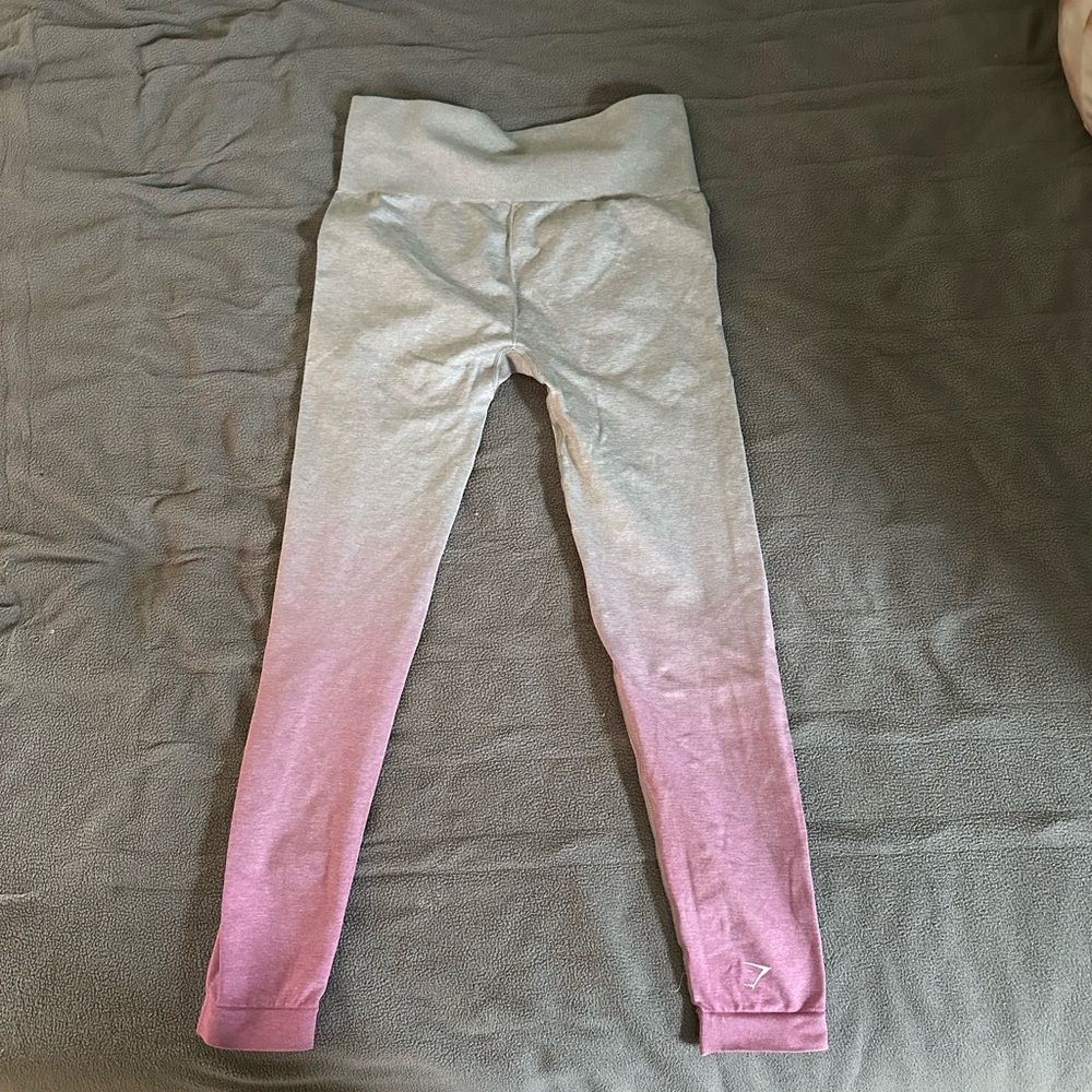 White to pink ombré Gymshark leggings size small